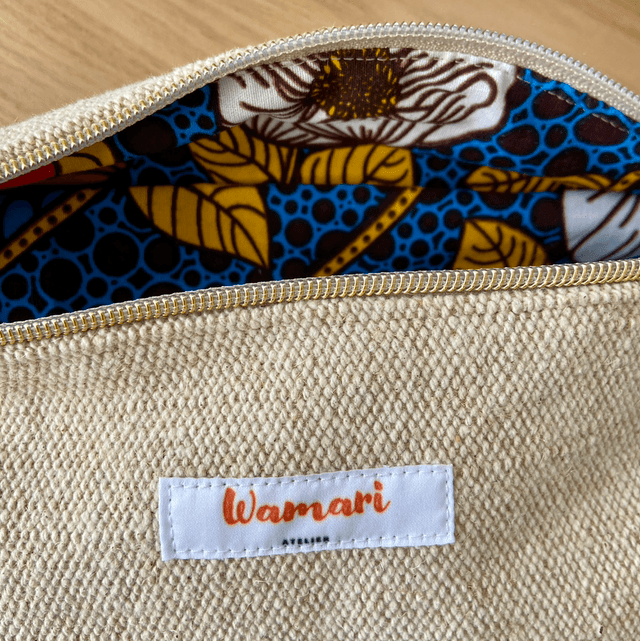 Sac banane naturel - Intérieur Éclat fleuri