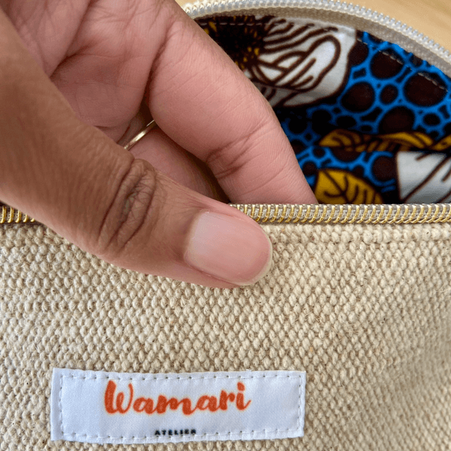 Sac banane naturel - Intérieur Éclat fleuri